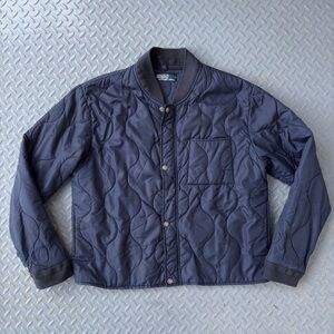 Vintage Ralph Lauren Navy Quilted Bomber Jacket